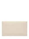 Uptown Grain de Poudre Embossed Leather Clutch Bag Blanc Vintage - SAINT LAURENT - BALAAN 6