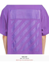 Men's Diag Tab Over Short Sleeve T-Shirt Purple - OFF WHITE - BALAAN 10