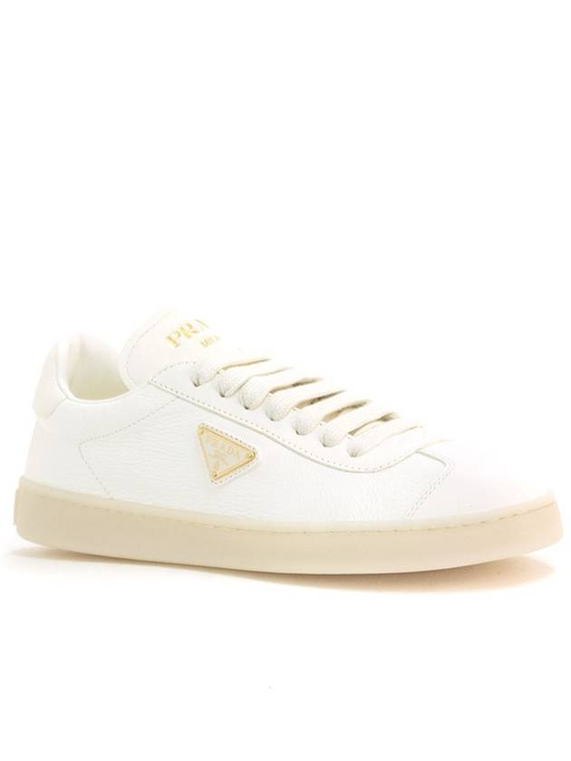 Leather Low Top Sneakers White - PRADA - BALAAN 3