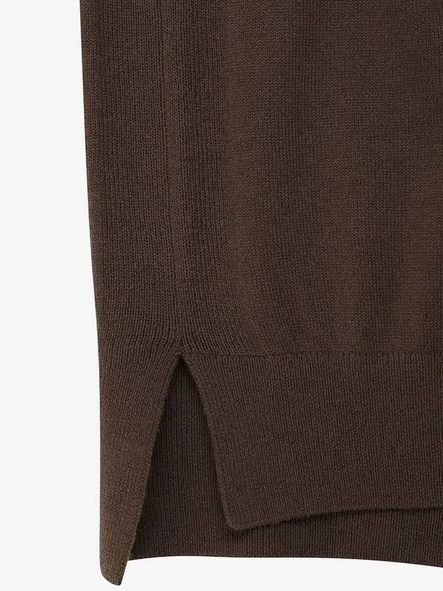 Cashmere Slit Turtleneck Knit Brown - NOIRER - BALAAN 8