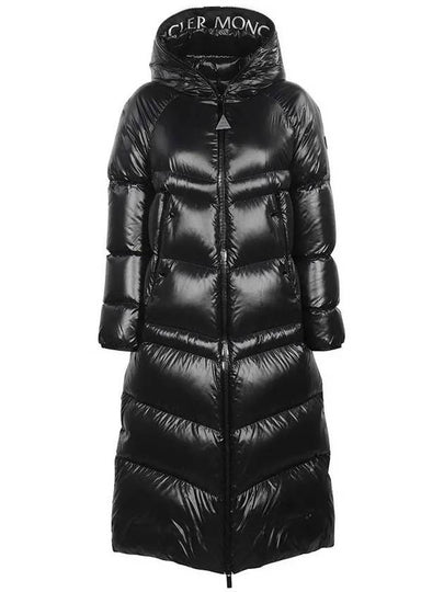 Chanon Quilted Long Hooded Nylon Padding Black - MONCLER - BALAAN 2