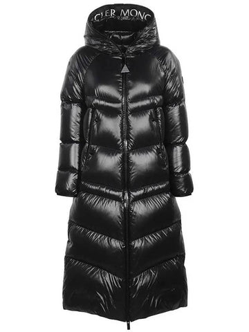 Chanon hooded long padded jacket black 1C000 53 68950 999 - MONCLER - BALAAN 1