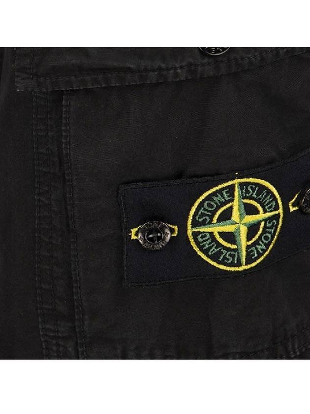 Wappen Patch Old Treatment Slim Fit Cargo Straight Pants Black - STONE ISLAND - BALAAN 6