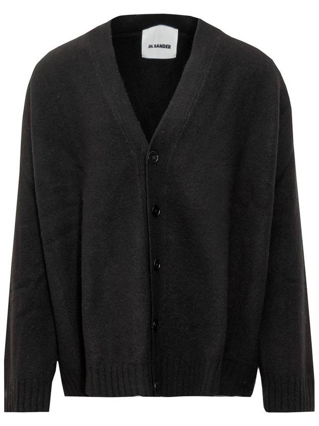 Voile Wool Cardigan Black - JIL SANDER - BALAAN 2