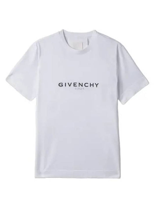 Reverse slim fit short sleeve t shirt white - GIVENCHY - BALAAN 1