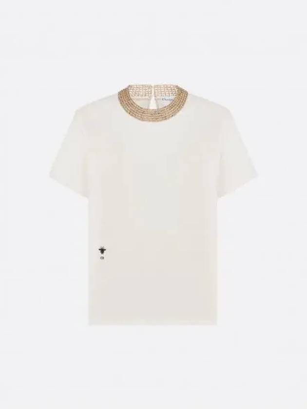 Embroidered t shirt 453T34X4553 X0200 - DIOR - BALAAN 1