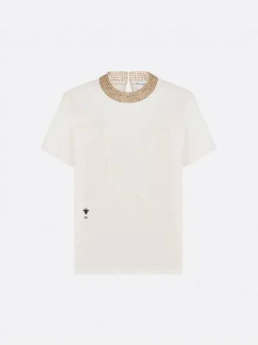 Embroidered t shirt 453T34X4553 X0200 - DIOR - BALAAN 1