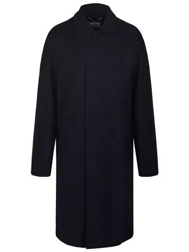 Wool Viscose Single Coat Navy - MAISON MARGIELA - BALAAN 2