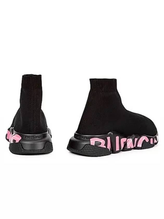 Speedrunner Graffiti Logo Sole High Top Sneakers Pink - BALENCIAGA - BALAAN 5