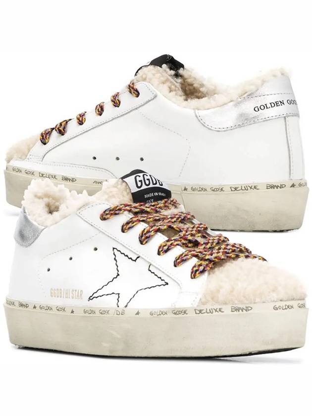 Stitch Hi Star Shearing Low Top Sneakers White Silver - GOLDEN GOOSE - BALAAN 2