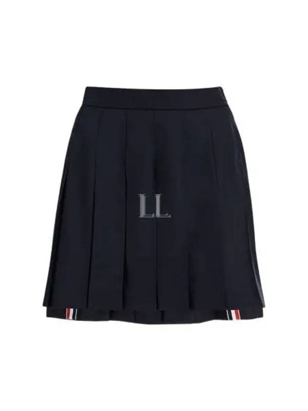 RMB Wool Mini Pleated Skirt Dark Grey - THOM BROWNE - BALAAN 2