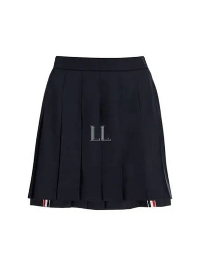 RMB Wool Mini Pleated Skirt Dark Grey - THOM BROWNE - BALAAN 2