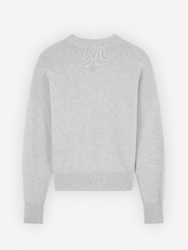 Fox Head Intarsia Comfort Knit Top Light Grey - MAISON KITSUNE - BALAAN 3