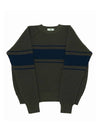 COLOR LINE 7G KNIT CREW NECK Khaki - A NOTHING - BALAAN 1