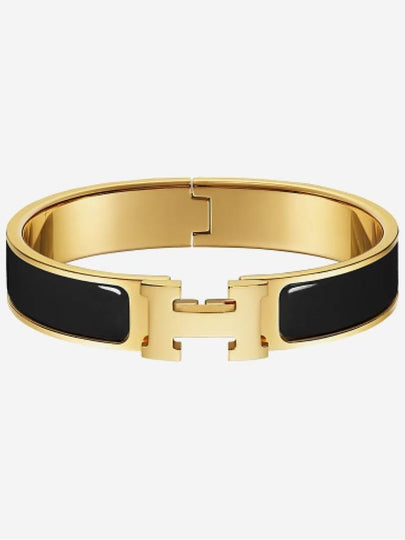 Clic H Bracelet Gold Noir - HERMES - BALAAN 2