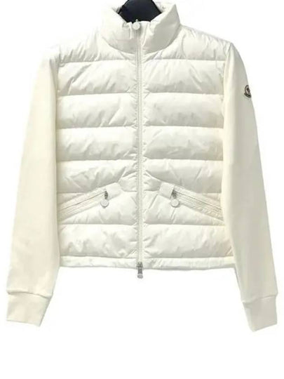 Women's Padding Zip-Up Sweatshirt White - MONCLER - BALAAN 2