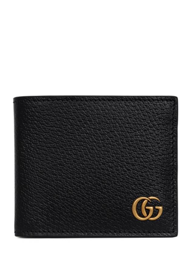 GG Marmont Leather Bi Fold Wallet Black Gold - GUCCI - BALAAN 2