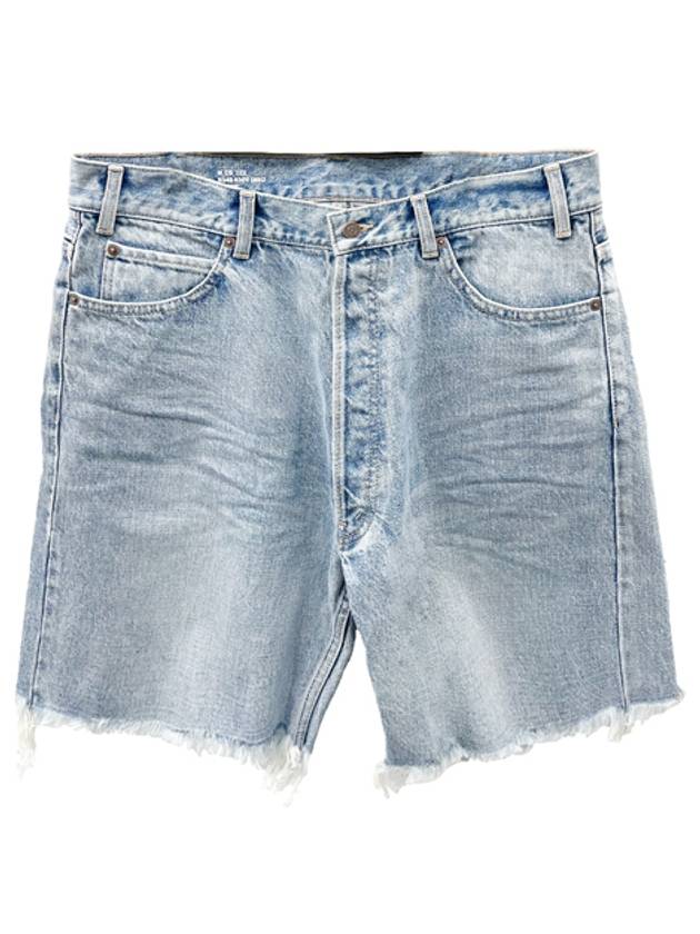 Wesley Horizon Wash Denim Shorts Light Blue - CELINE - BALAAN 2