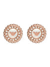 Mother Of Pearl Stud Earrings Rose Gold - EMPORIO ARMANI - BALAAN 1