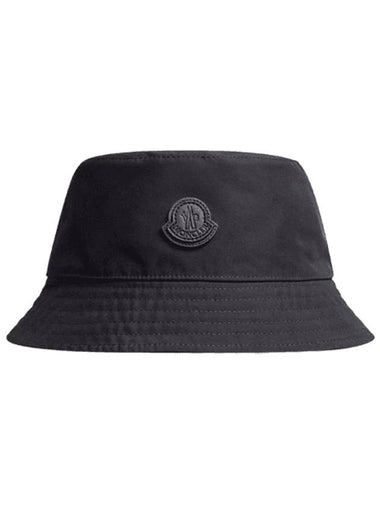 Logo Patch Bucket Hat Black - MONCLER - BALAAN 1