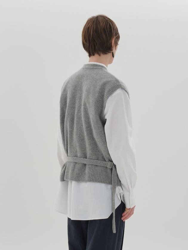 JK buckle knit vest gray - JUN BY JUN K - BALAAN 2