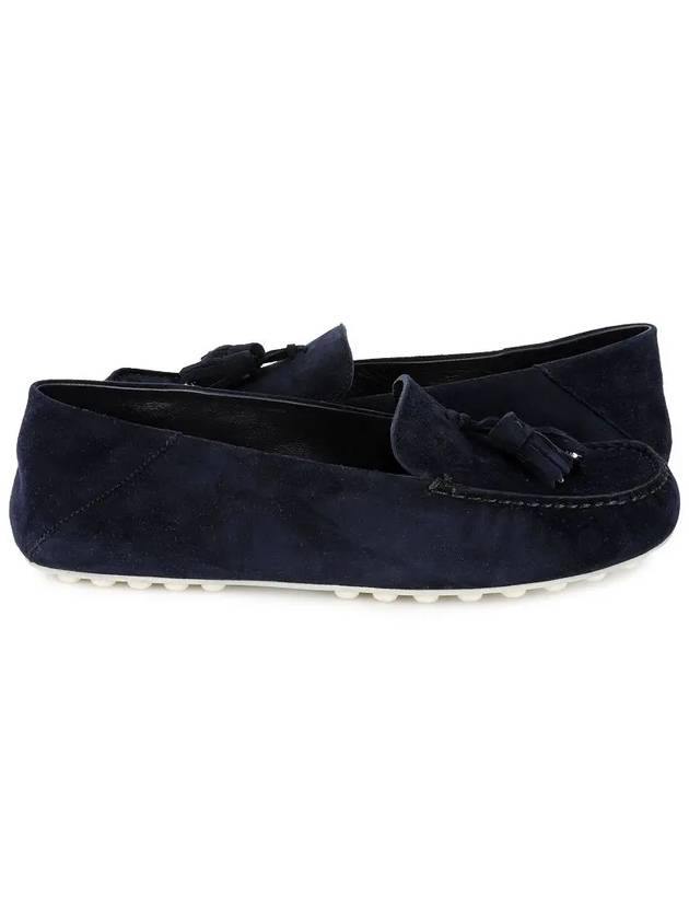 Dot Sole Suede Loafers Navy - LORO PIANA - BALAAN.