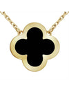 Pure Alhambra Pendant Gold Necklace Onyx - VANCLEEFARPELS - BALAAN 4