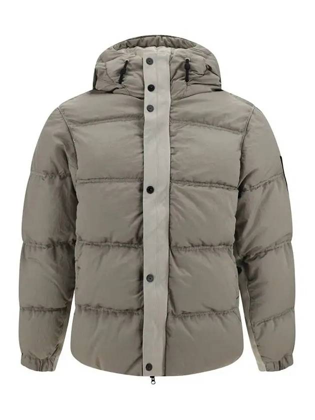 41419 Nylon Metal Econyl Hooded Down Jacket Grey - STONE ISLAND - BALAAN 2