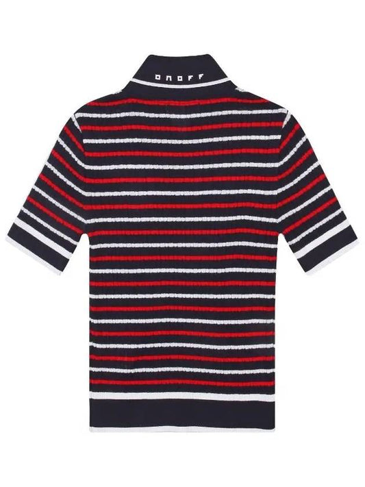 Striped Round Sailor Collar Sweater OF2713LANAVY - ONOFF - BALAAN 2