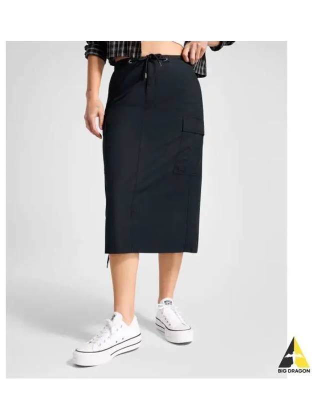 Long woven cargo skirt black 10026794 A04 - CONVERSE - BALAAN 1