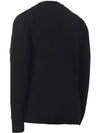 Men's Lens Wappen Lambswool Cardigan Black - CP COMPANY - BALAAN 4