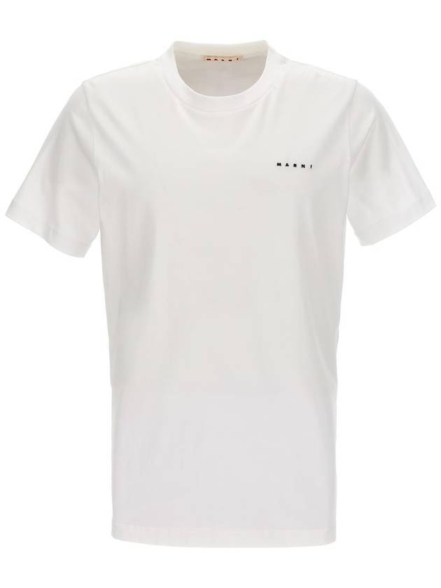 Logo Cotton Short Sleeve T-Shirt White - MARNI - BALAAN 2