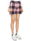 Women's Check Golf Shorts Pink - HYDROGEN - BALAAN 4