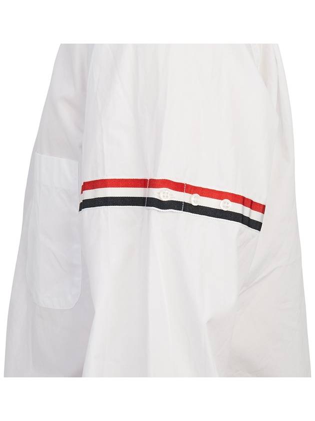 Men's Poplin Grosgrain Armband Classic Long Sleeve Shirt White - THOM BROWNE - BALAAN 9