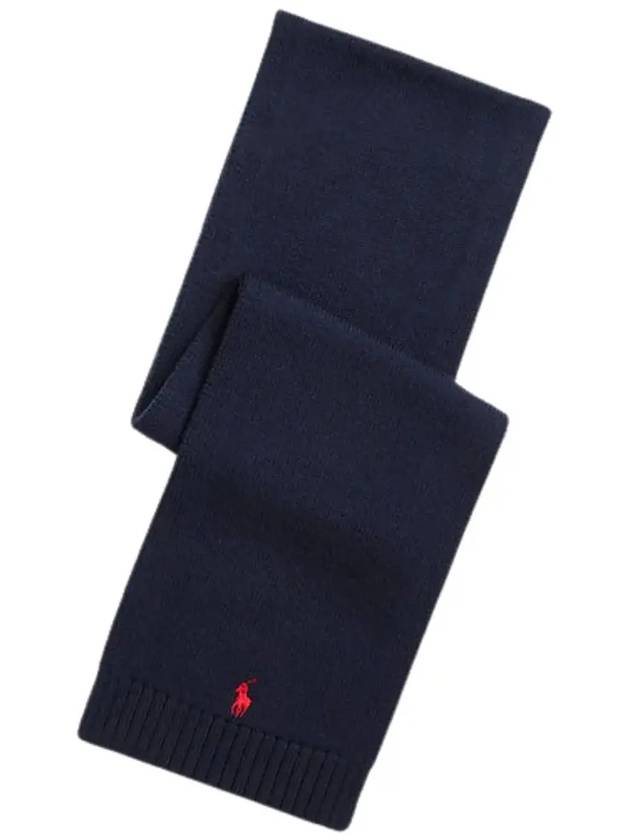 Kids Pony Logo Wool Muffler Dark Navy 879737 001 - POLO RALPH LAUREN - BALAAN 2