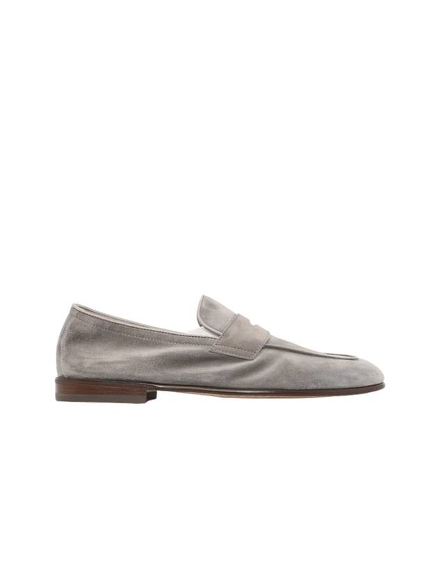 Suede Penny Slot Loafers Grey - BRUNELLO CUCINELLI - BALAAN 2