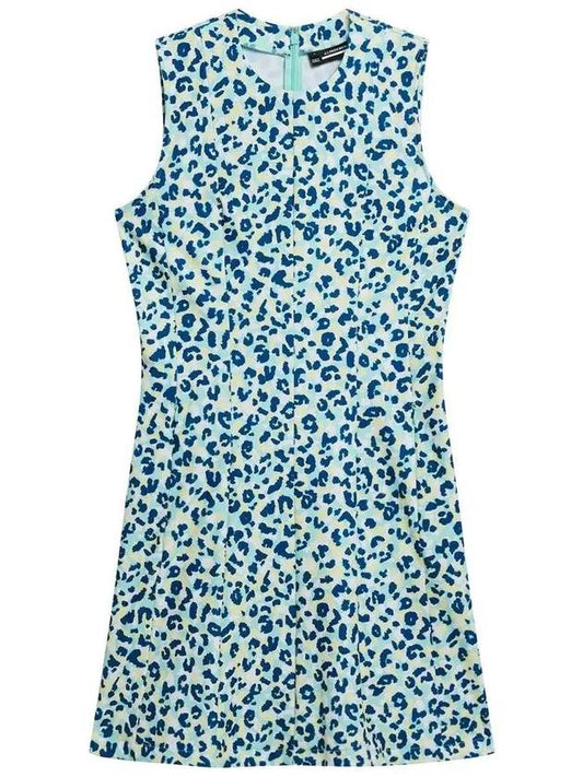 Women s Jasmine Print One Piece Leopard Blue GWSD09356 O495 - J.LINDEBERG - BALAAN 1