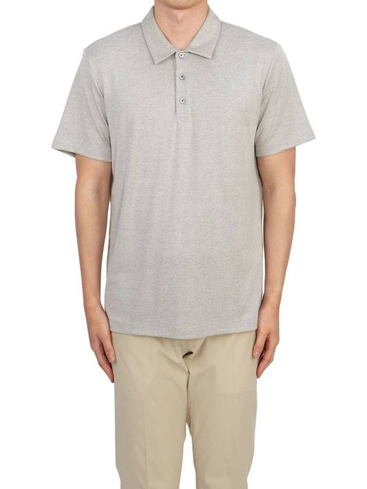 Anemone Modal Jersey Short Sleeve Polo Shirt Grey - THEORY - BALAAN 2