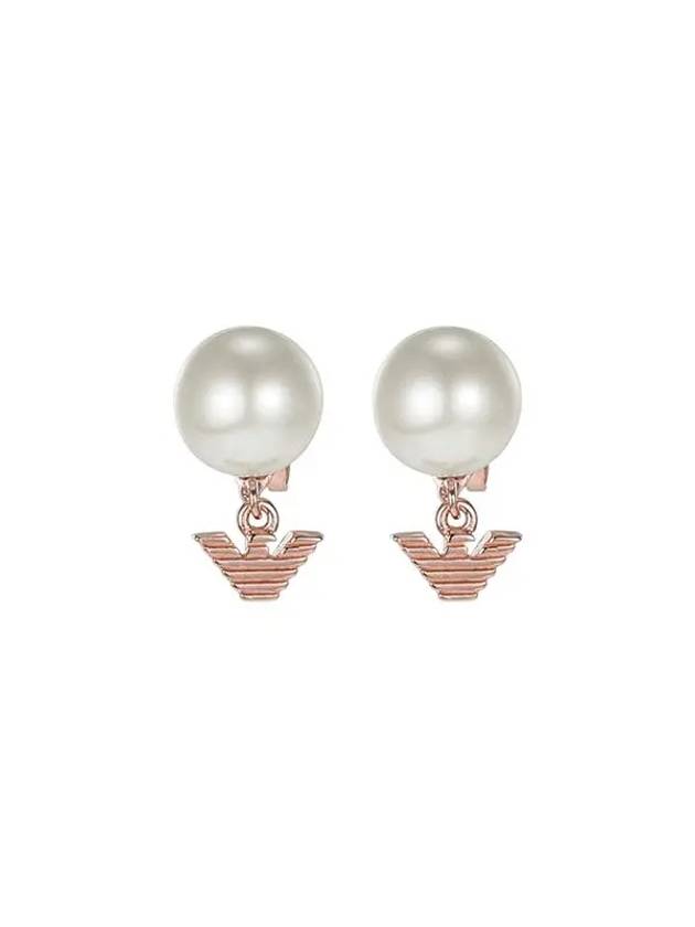 Pearl Stud Earrings Rose Gold - EMPORIO ARMANI - BALAAN 1