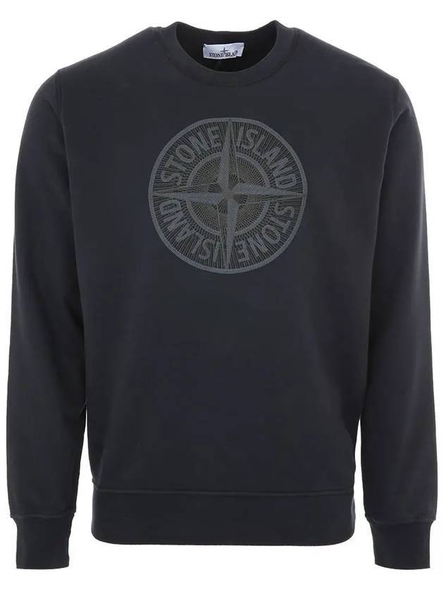 Men's Industrial One Print Sweatshirt Navy - STONE ISLAND - BALAAN 1