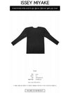 Pleated Long Sleeve T-Shirt Black - ISSEY MIYAKE - BALAAN 3