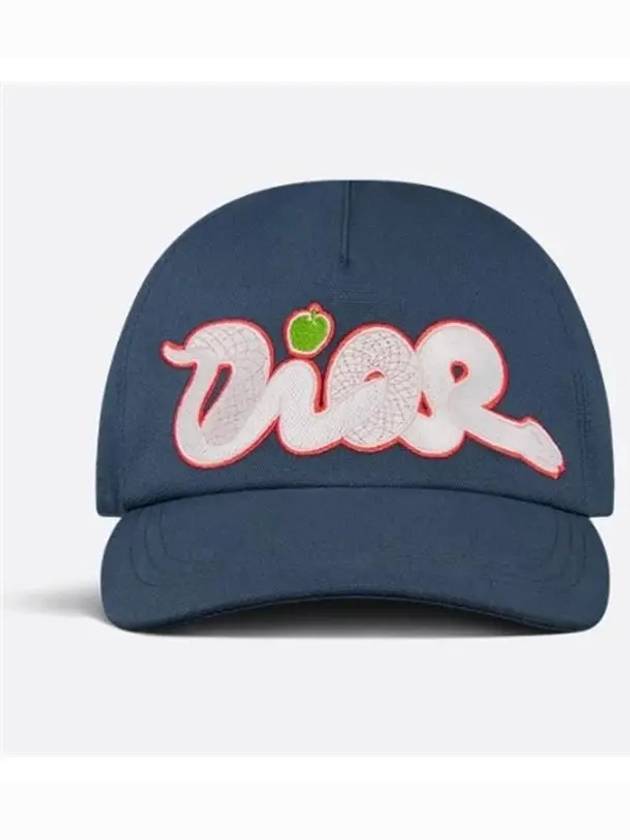 And Kaws Cotton Ball Cap Navy Blue - DIOR - BALAAN 3