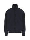 Old Effect Fleece Zip-Up Jacket Navy - STONE ISLAND - BALAAN 2