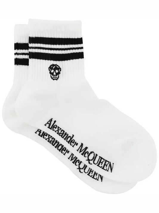 Skull Logo Socks White - ALEXANDER MCQUEEN - BALAAN 2