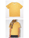 Striped Logo Short Sleeve T-Shirt Yellow - ACNE STUDIOS - BALAAN 5