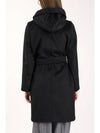 New Mang Hooded Wool Single Coat Black - MAX MARA - BALAAN 3