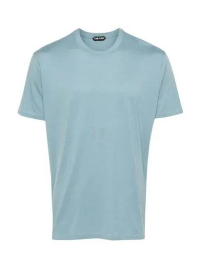 Cotton Crew Neck Short Sleeve T-Shirt Green - TOM FORD - BALAAN 2