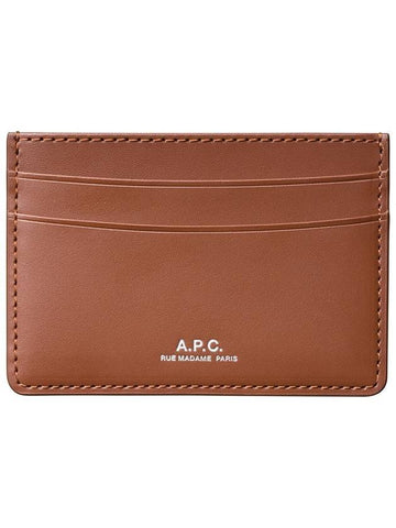 Andre Logo Card Wallet Nut Brown - A.P.C. - BALAAN 1