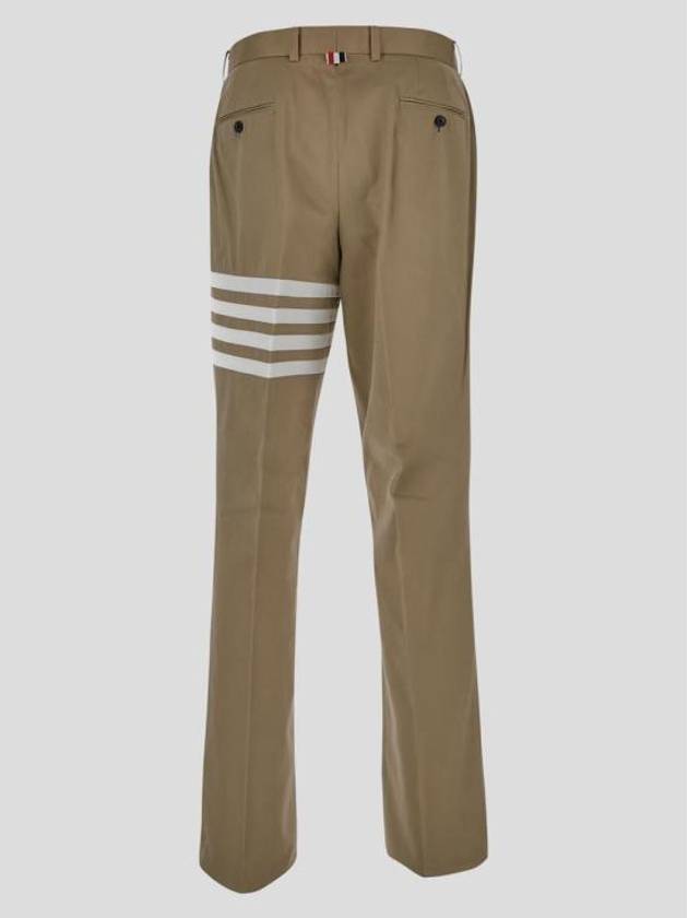 Diagonal Unconstructed Chino Straight Pants Beige - THOM BROWNE - BALAAN 3