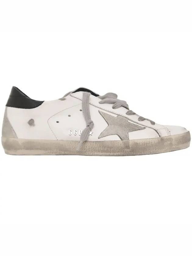 Women's Black Heel Tab Superstar Low Top Sneakers White Black - GOLDEN GOOSE - BALAAN 1